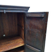 Ornate Dark Wood Cabinet with Metal Accents