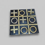Bespoke Retro Style Black and Gold Decorative Tic-Tac-Toe Coffee Table Game