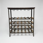 Industrial Rustic Reclaimed Wood Wine Rack & Bar Console