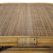 Mid-Century Oval Rattan Bistro Dining Table