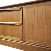 Mid-Century Modern Teak-Finished Long Sideboard