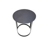 Industrial Style Round Metal Side Table
 from The One