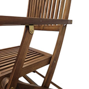 Rosewell Wooden Folding Dining Chair with Armrests