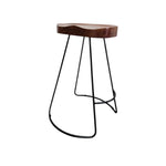 Industrial Solid Wood Tractor Seat Bar Stool