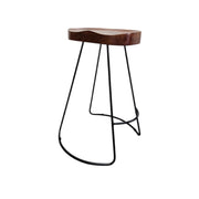 Industrial Solid Wood Tractor Seat Bar Stool