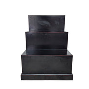 Vintage Japanese-Style Black and Red Step Cabinet
