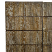 Marina Home Industrial Style Reclaimed Wood and Brass Bar Cabinet