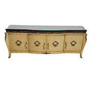 Ornate Baroque Style Gilded Cream Four Door Credenza Sideboard