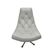 Mid-Century Cream Swivel Lounge Chair