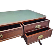 Elegant Antique-Style Mahogany Partner's Writing Desk