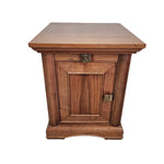 Classic Wood Panelled Single Door Bedside Table