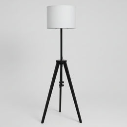 Sleek Minimalist Tripod Floor Lamp in Matte Black