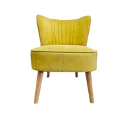 Mid-Century Modern Mustard Velvet Accent Chair