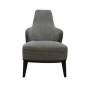 Single Seater Fabric Armchair with Ottoman