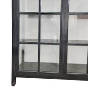 Vintage Black Glass Display Cabinet