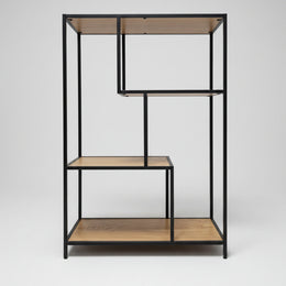 Modern Industrial Geometric Open Display Shelf