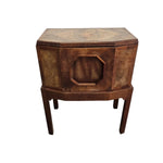 19th Century Marquetry Octagonal Cellarette on Stand