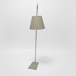 Elegant Curved Arc Floor Lamp in Matte Cream