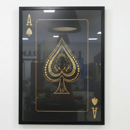 Ace of Spades Graphic Print Framed Wall Artwork