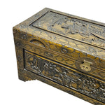 Stately Chinese Hand Carved Camphor Wood Storage Trunk