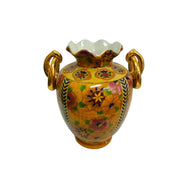 Oriental Satsuma Style Hand Painted Ceramic Urn Vase