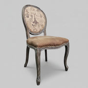 Vintage Parisian-Style Upholstered Dining Chair