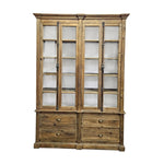 Marina Home Rustic Reclaimed Wood Glass Display Cabinet