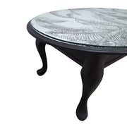 Black & White Oval Coffee Table