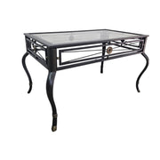 Classical Wrought Iron Glass Top Coffee Table