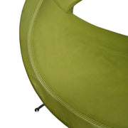 Postmodern Space Age Green Leather Ring Accent Chair