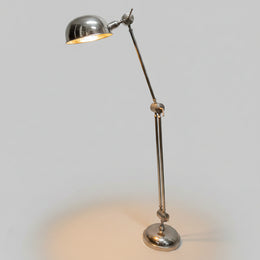 Industrial Chrome Adjustable Task Floor Lamp