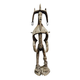 Hand Carved Tribal African Wooden Totem Statue Sculpture