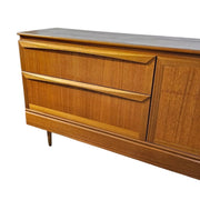 Mid-Century Modern Teak-Finished Long Sideboard