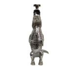 Eccentric Retro Silver Crocodile Metal Candle Holder