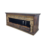 Rajasthani Ornate Hand Carved Solid Wood Credenza Sideboard