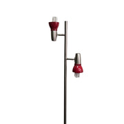 Contemporary Italian-Inspired Dual-Light Chrome Floor Lamp