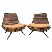 Multi Colour Rattan Low Slung Outdoor Accent Chair
