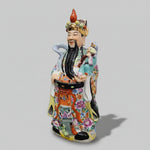Vintage Handpainted Procelain Chinese Lu Xing Wise Man Statue