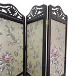 Floral Four-Panel Lightweight Folding Room Divider Screen