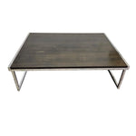 Room & Board Low-Profile Dark Wood Rectangular Coffee Table