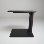 Sleek Espresso C-Shaped Side Table for Modern Living