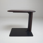 Sleek Espresso C-Shaped Side Table for Modern Living