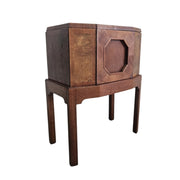 19th Century Marquetry Octagonal Cellarette on Stand