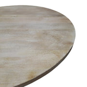 Round Natural Wood Coffee Table