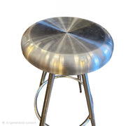 Striking Space Age Chrome Swivel Seat Bar Stool