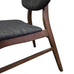 Sleek Scandi-Style Charcoal Fabric Dining Chair