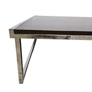 Room & Board Low-Profile Dark Wood Rectangular Coffee Table