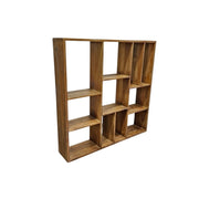 Marina Home Rustic Style Square Multi Compartment Wooden Wall Unit Shelf