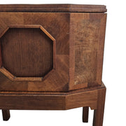 19th Century Marquetry Octagonal Cellarette on Stand