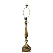 Gilded Brass Classic Vintage Style Tall Table Lamp